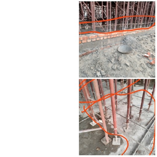Construction Site with Tools and Materials