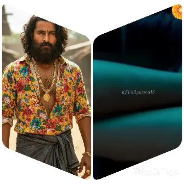 Man in Floral Shirt and Text