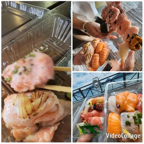 Sushi and Sashimi on Display