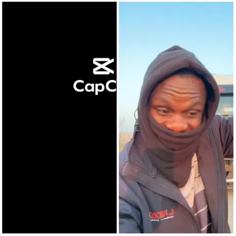 CapCut Logo and Outdoor Scene