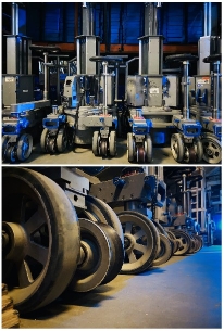 Industrial Equipment with Large Wheels