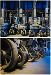 Industrial Equipment with Large Wheels