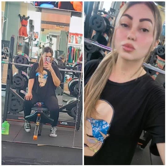 Selfie at the Gym Bench