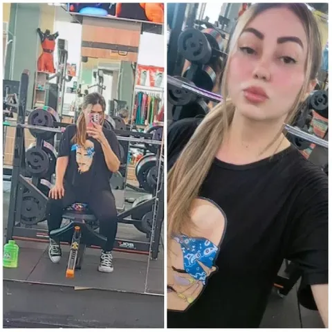 Selfie at the Gym Bench