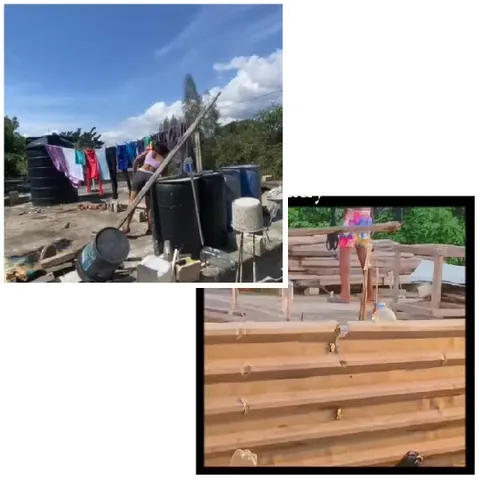 Outdoor Clothesline and Tool Use