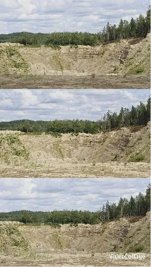 Excavation Site in Natural Landscape