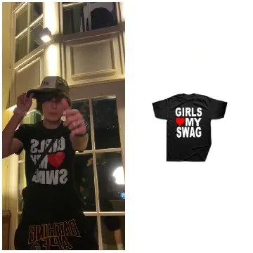 Casual Indoor Look with Slogan