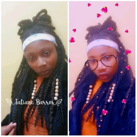 Individual with Hearts and Glasses