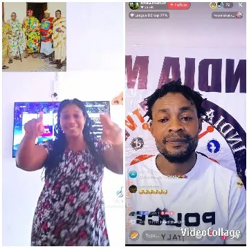 Dancing Woman with Television Background
