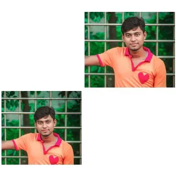 Person in Orange Heart Shirt