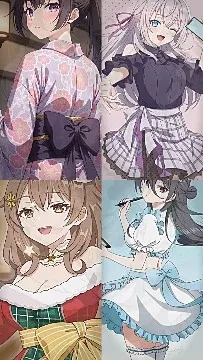 Anime Characters in Various Outfits