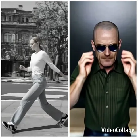 Casual Walk and Posing in Split Screen