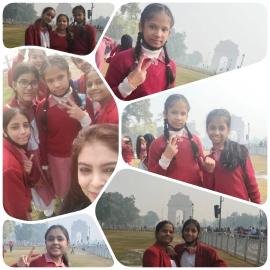 School Children Posing With Peace Signs