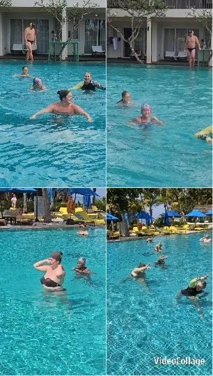 Swimming Pool Relaxation with Friends