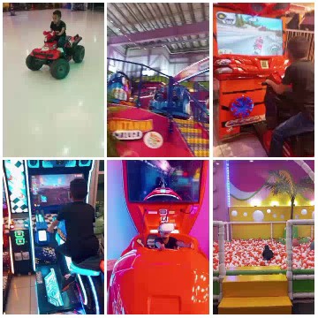 Children Enjoying Indoor Amusement Center