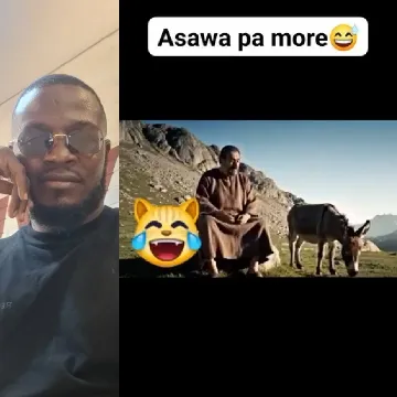 Man with Donkey in Mountains