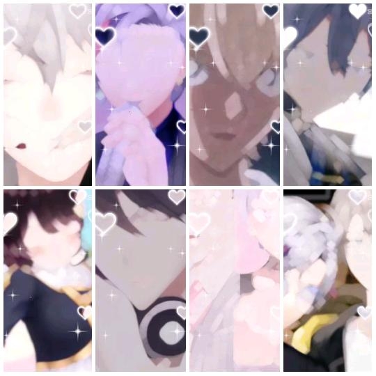Stylized Anime Characters with Overlays