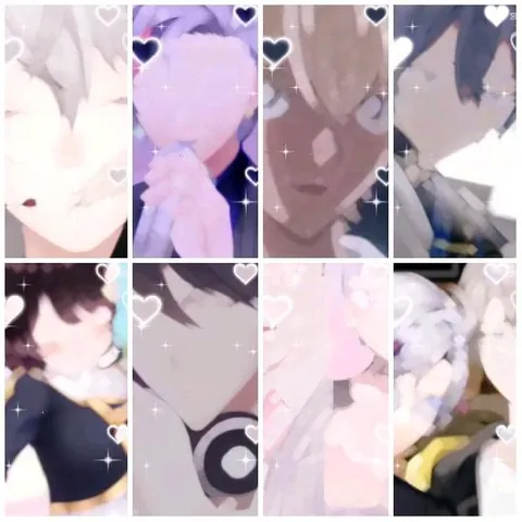 Stylized Anime Characters with Overlays