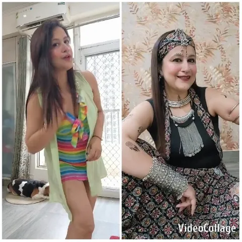 Two Women Posing Indoors