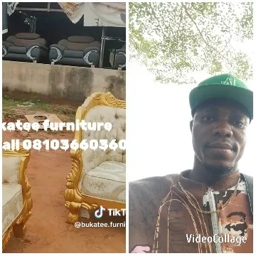 Ornate Chairs and Man in Green Cap