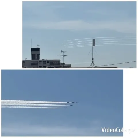 Cityscape with Planes in Formation