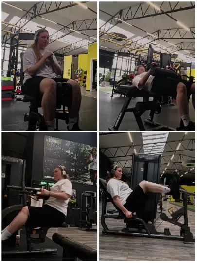 Person Working Out at Gym