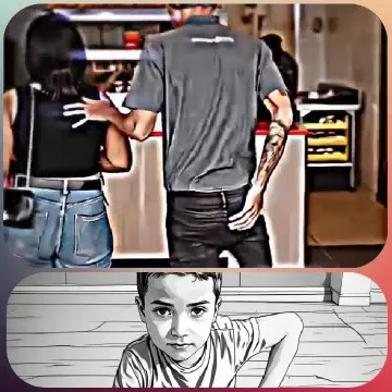 Couple at Fast-Food Restaurant