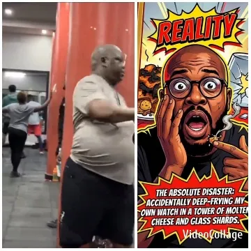 Jogging at Gym with Comic Illustration