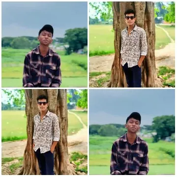 Young Man Posing Outdoors