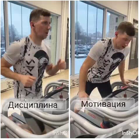 Man Treadmilling with Motivational Text