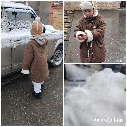 Child Playing in Snow