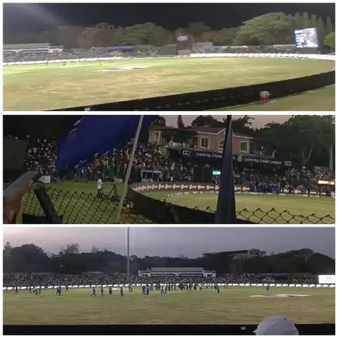 Cricket Stadium Views and Crowd