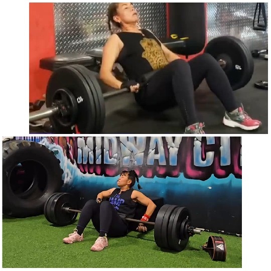 Women Performing Hip Thrusts in Gym