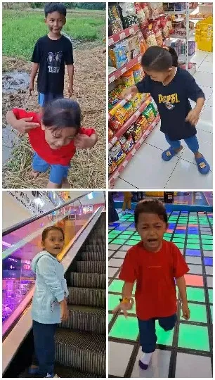 Children Exploring Various Settings