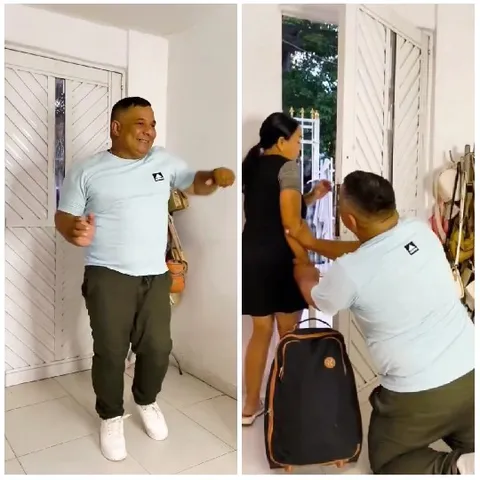 Man Interacting with a Woman at Home