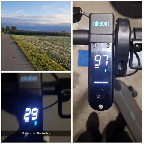 Rural Road and Electric Scooter Display