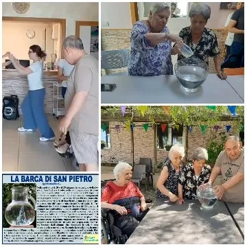 Elderly Activities with Water Bowls