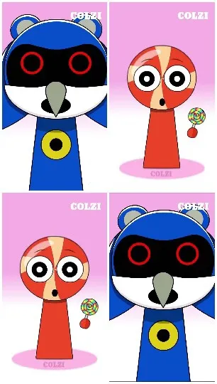 Cartoon Characters with Surprised Expressions