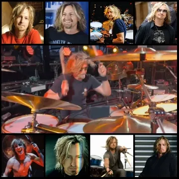 Drumming on Stage in Various Outfits