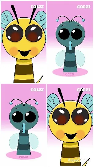 Cartoon Bees and Insects Illustrations