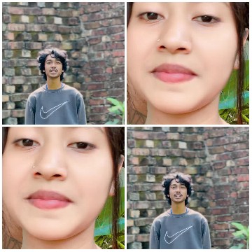 Young Couple Outdoors with Close-Ups
