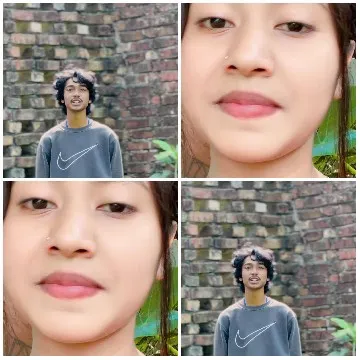 Young Couple Outdoors with Close-Ups