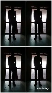 Silhouette by Bright Window