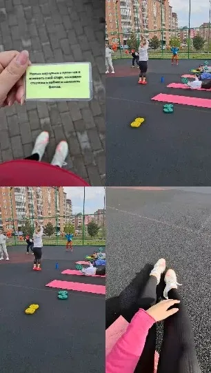 Outdoor Fitness Class and Break