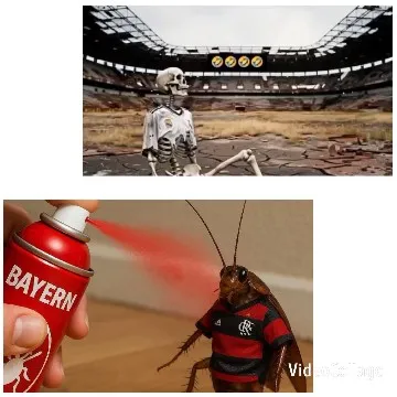 Skeleton and Cockroach at Stadium