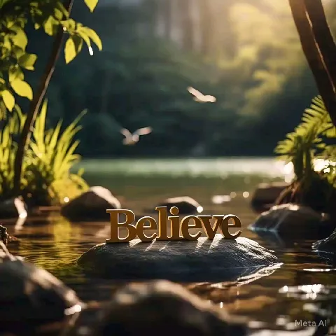 Peaceful River Scene with Rocks