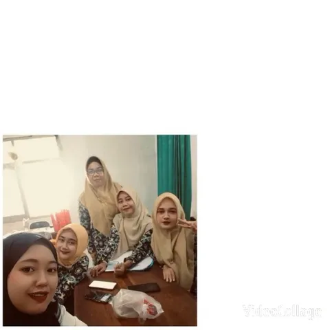 Smiling Group in Floral Outfits
