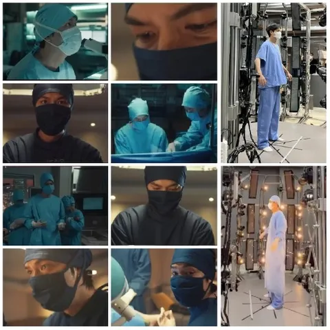 Medical Professionals in Surgical Attire