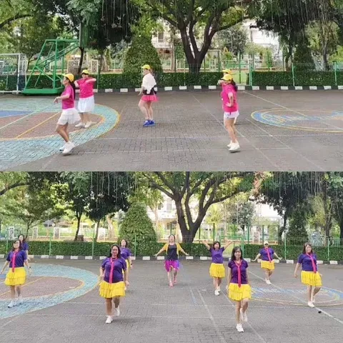Women Dancing on Playground