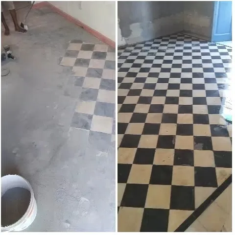 Before and After Floor Renovation